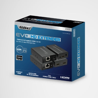 GBC 14.2810.40 HDMI Extender μέσω CAT6 60 m – 1080p, Loop-Out, IR Repeater & PoC