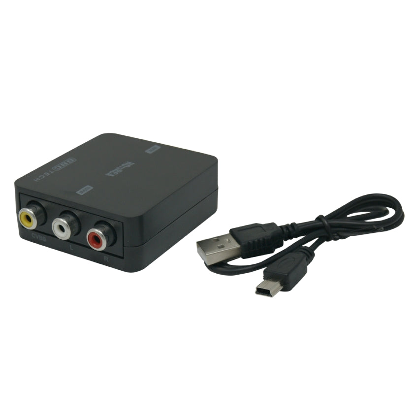 GBC 14.2810.56 HDMI to AV RCA Converter – 1080p Downscaler, HDCP 1.3 & 5V USB Powered