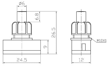 GBC 24.0529.10 Σταθερός Διακόπτης Φωτιστικού 2 A 250 V – IP20, 10mm & Λευκός