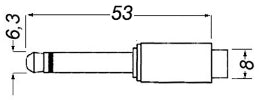 GBC 29.1306.00 Audio Adapter 6.3mm Mono Male to RCA Female – Nickel-Plated Brass
