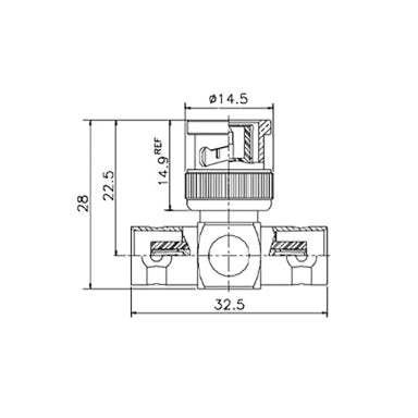 GBC 30.2770.00 BNC T-Splitter – 1 Male to 2 Female, Nickel-Plated Brass & 50 Ohm
