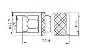 GBC 30.3247.00 RF Adaptor Mini UHF Male to SMA Male – Nickel-Plated Brass & Polypropylene