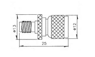 GBC 30.3248.00 RF Adaptor Mini UHF Male to SMA Female – Nickel-Plated Brass