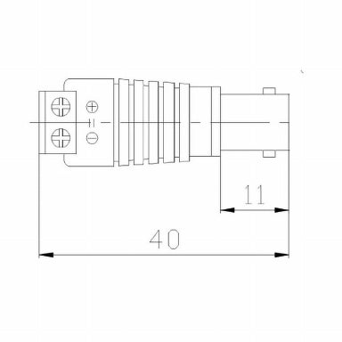 GBC 67.3750.76/S BNC Θηλυκό σε Κλέμα 2 Πόλων – RG59 Βιδωτή & Μόνωση PTFE