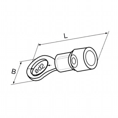 Ακροδέκτης Δακτυλίου GBC με Μόνωση PVC 0,5–1,5 mm² Ø6,4 mm M6 – Κόκκινος, 300 V, 10 τμχ