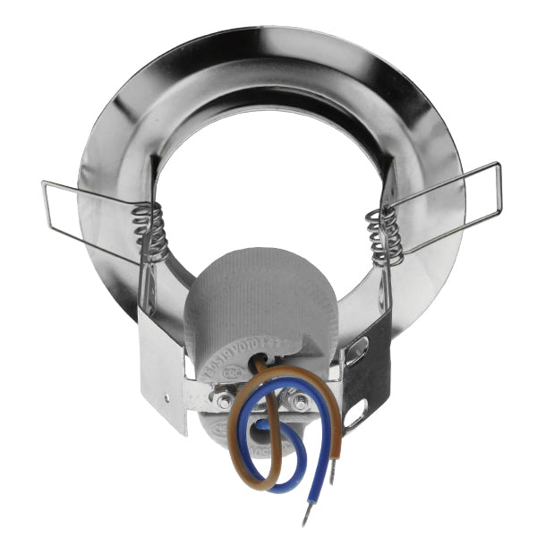 Recessed Round Spotlight Frame R63 E27 Chrome Ø110 mm – Metal Body & Ø72-90 mm Cutout