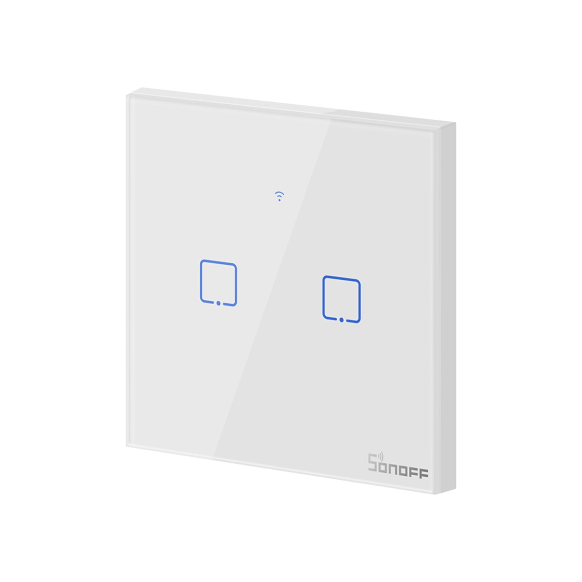 Έξυπνος Διακόπτης Αφής SONOFF T0EU2C-TX-EU-R2 2 Πλήκτρων – Wi-Fi, Γυαλί & Alexa/Google