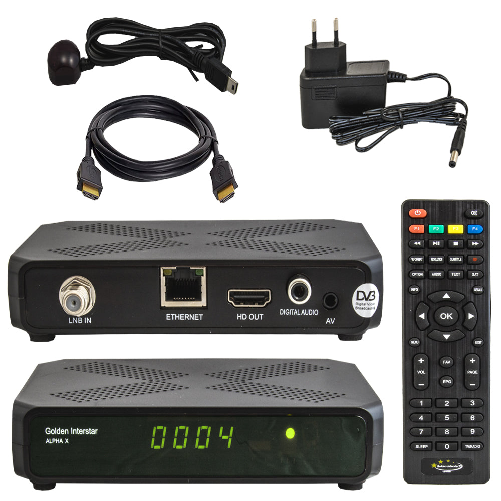 Golden Media Satellite Receiver — Side View