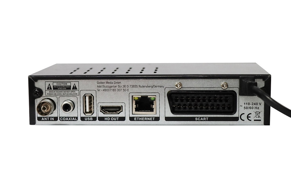 Golden Media DVB-T2 Receiver — Side View