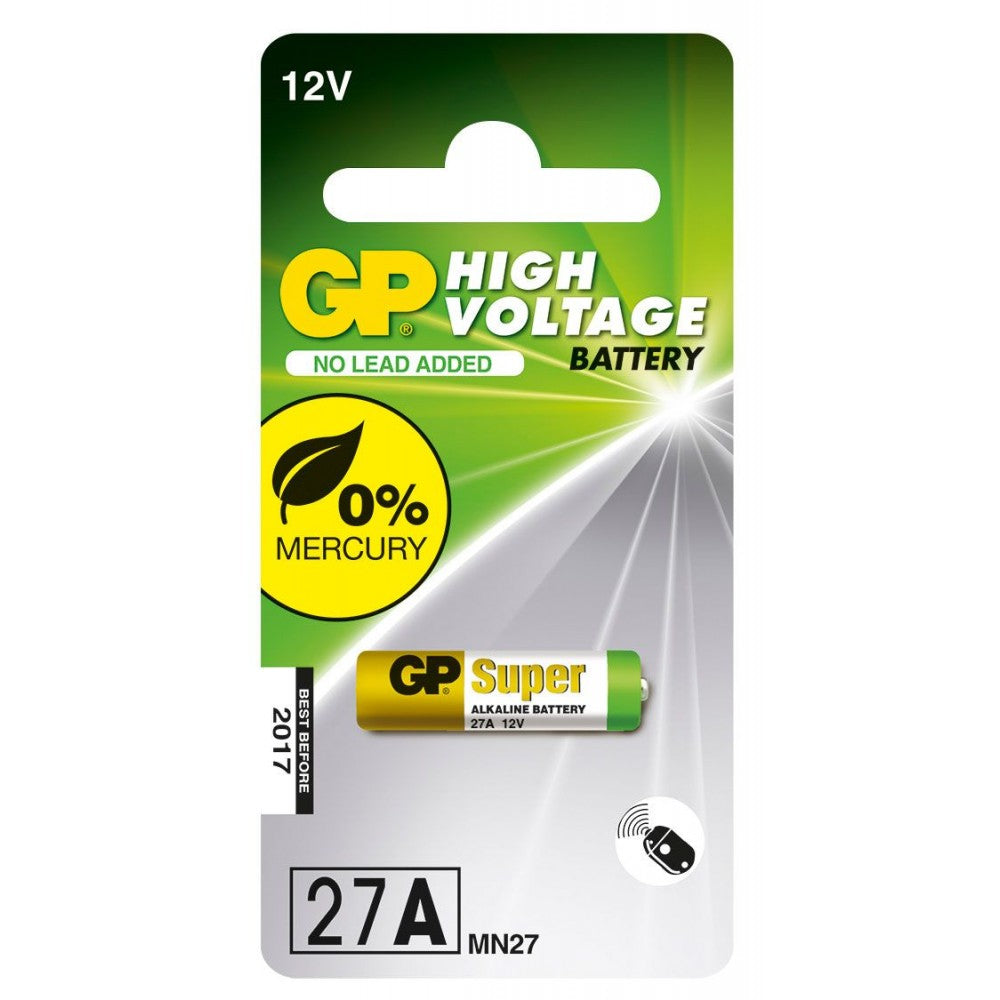 Αλκαλική Μπαταρία MN27 GP IC-GP103021 12 V – 27A, Τηλεχειριστήρια & 0% Υδραργύρου