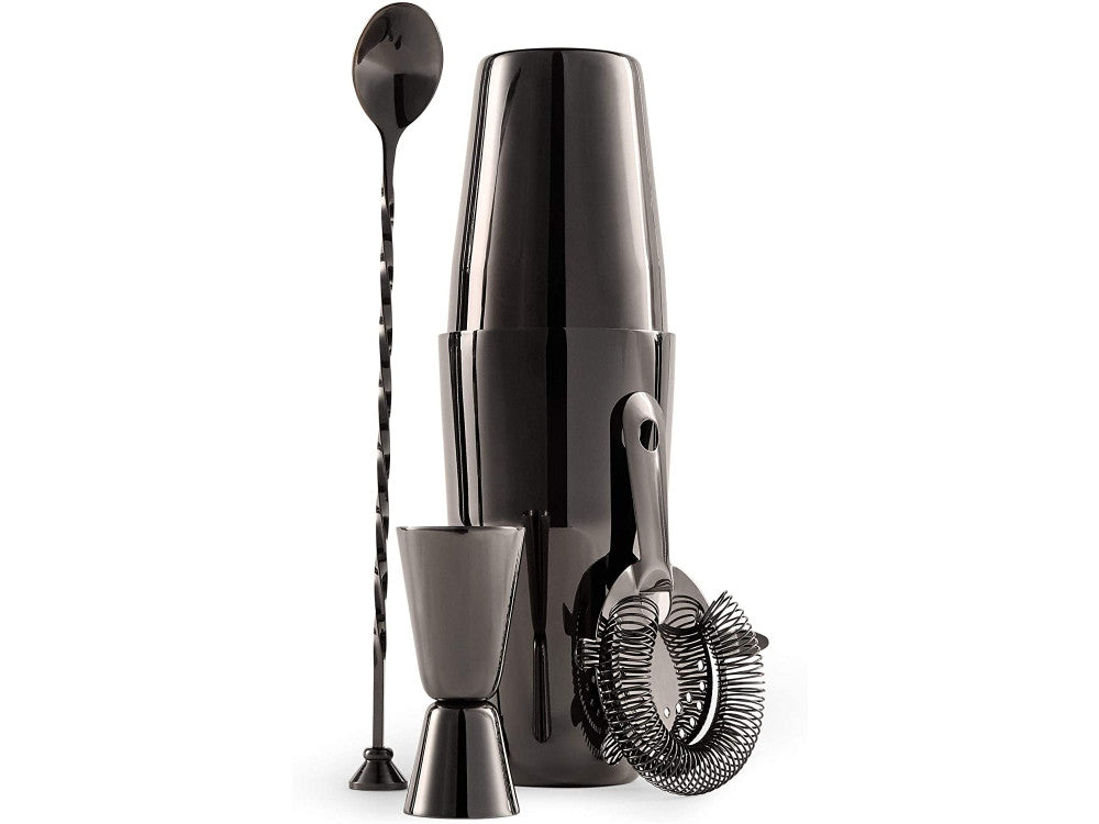 VonShef Cocktail Set 7-Piece Stainless Steel with 800ml Boston Shaker – Graphite – view 2