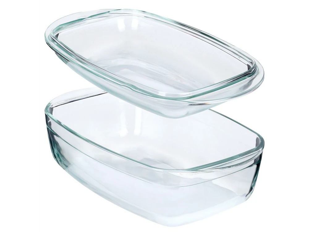 Vilde Casserole Dish 2-in-1 Borosilicate Glass 3.5L + 1.5L with Lid – view 2