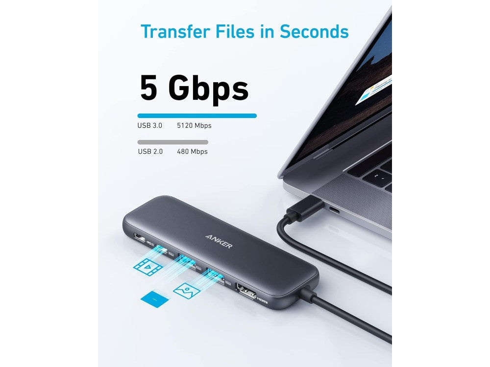 Anker 332 5-in-1 USB-C Data Hub – HDMI 4K, USB-C 5Gbps, 2× USB-A, 100W PD – view 2