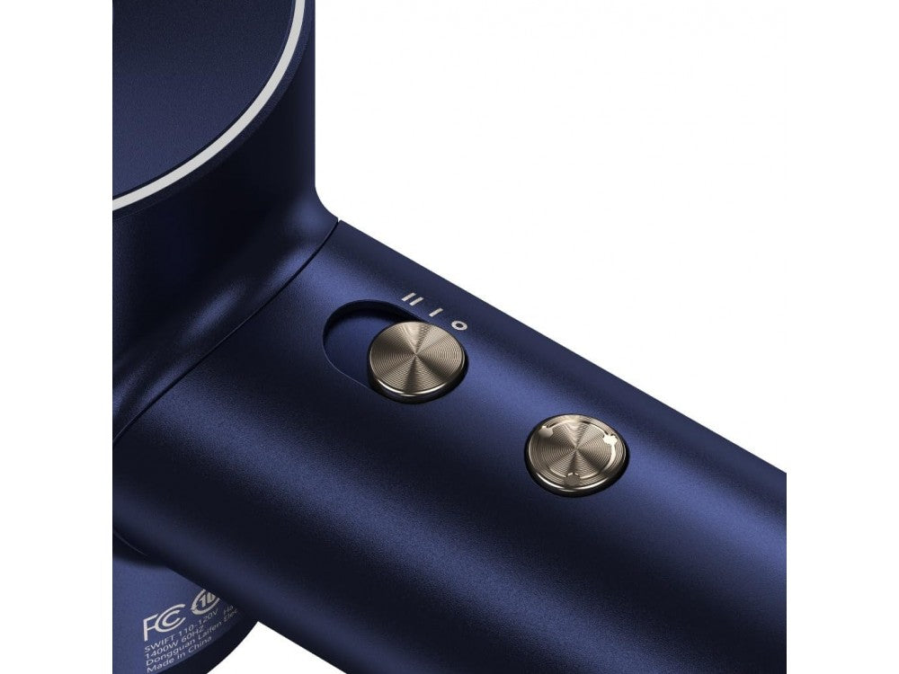 Laifen Swift Premium Ionic Hair Dryer 1600W with Diffuser, Case & 2 Attachments – Golden Blue – view 2