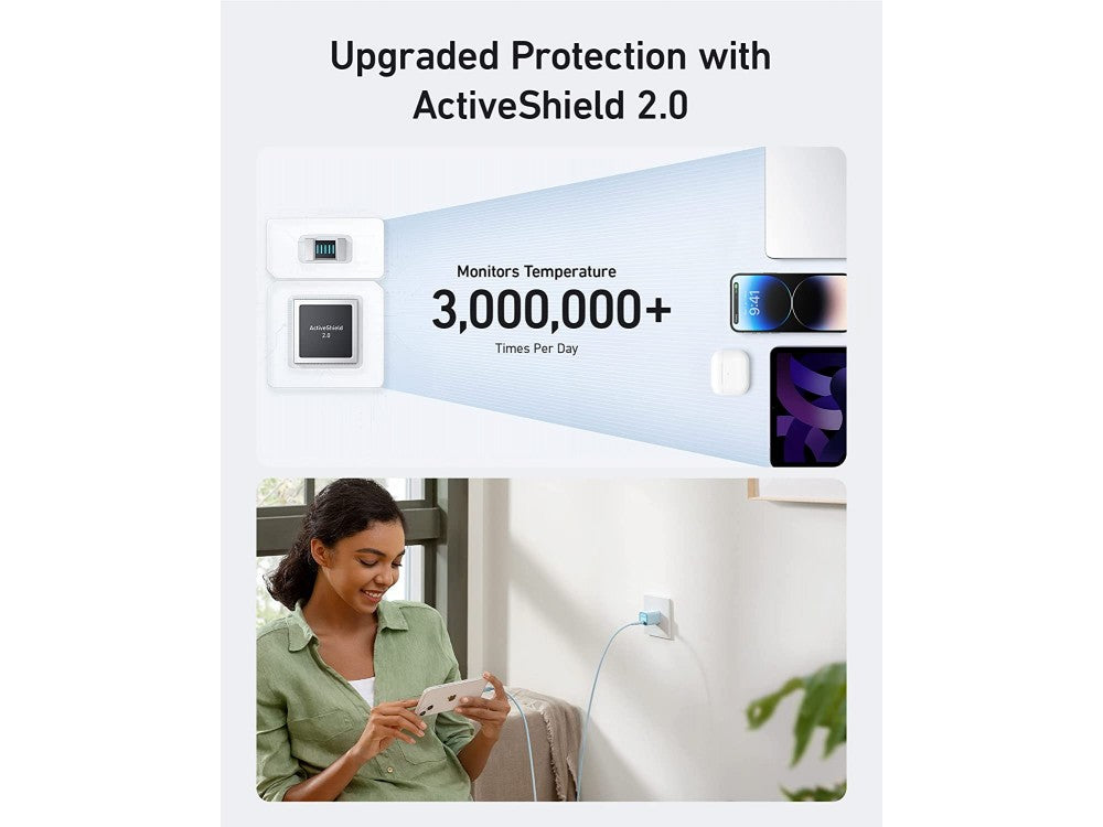 Anker 511 Nano 3 Wall Charger 30W USB-C GaN with PD/PIQ3.0/PPS & ActiveShield 2.0, Aurora White – view 2