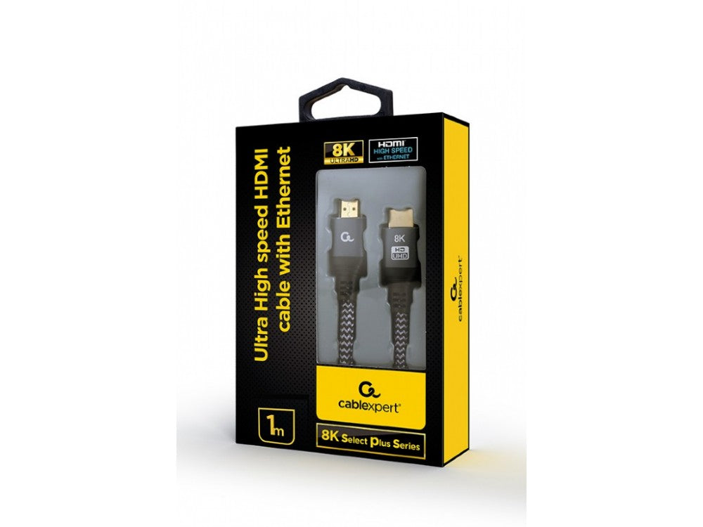 Cablexpert HDMI 2.1 8K@60Hz Nylon Braided Cable 1m – eARC, 48Gbps, HDR – view 2