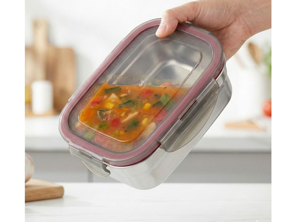 AJ Inox Airtight Lunch Box 400ml – Stainless Steel, BPA-Free Lid – view 2