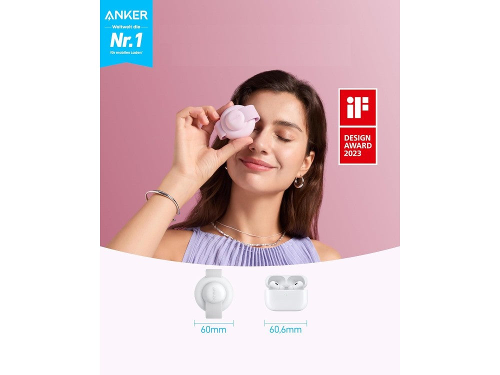 Anker MagGo 3-in-1 Qi2 MagSafe Wireless Charger 15W – iPhone + Apple Watch + AirPods, Pink – view 2
