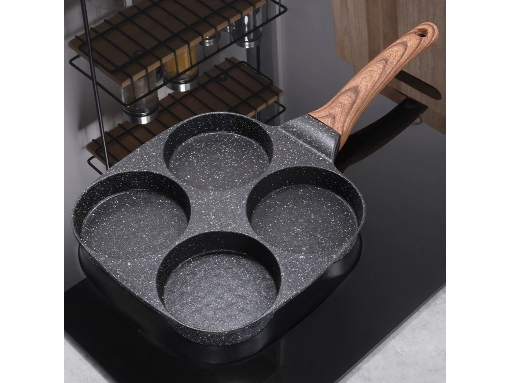 Vilde Premium Four-Cup Egg Pan 19cm Aluminium with Granite Non-Stick Coating – view 2