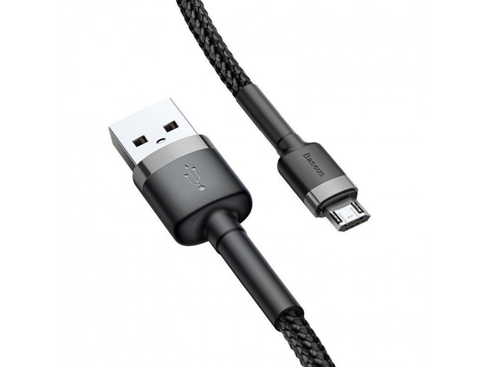 Baseus Cafule Micro USB Cable 0.5m – Nylon Braided, Reversible Plug, Black – view 2