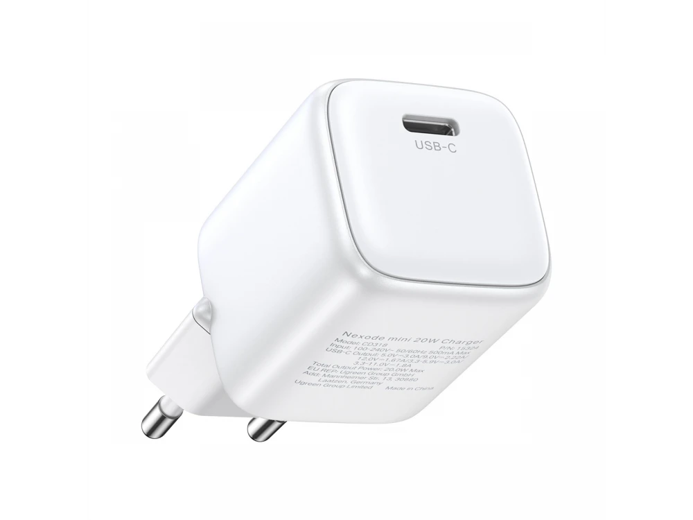 Ugreen Nexode Mini 30W GaN Charger – PD, PPS, QC 4.0, FCP, AFC, White – view 2
