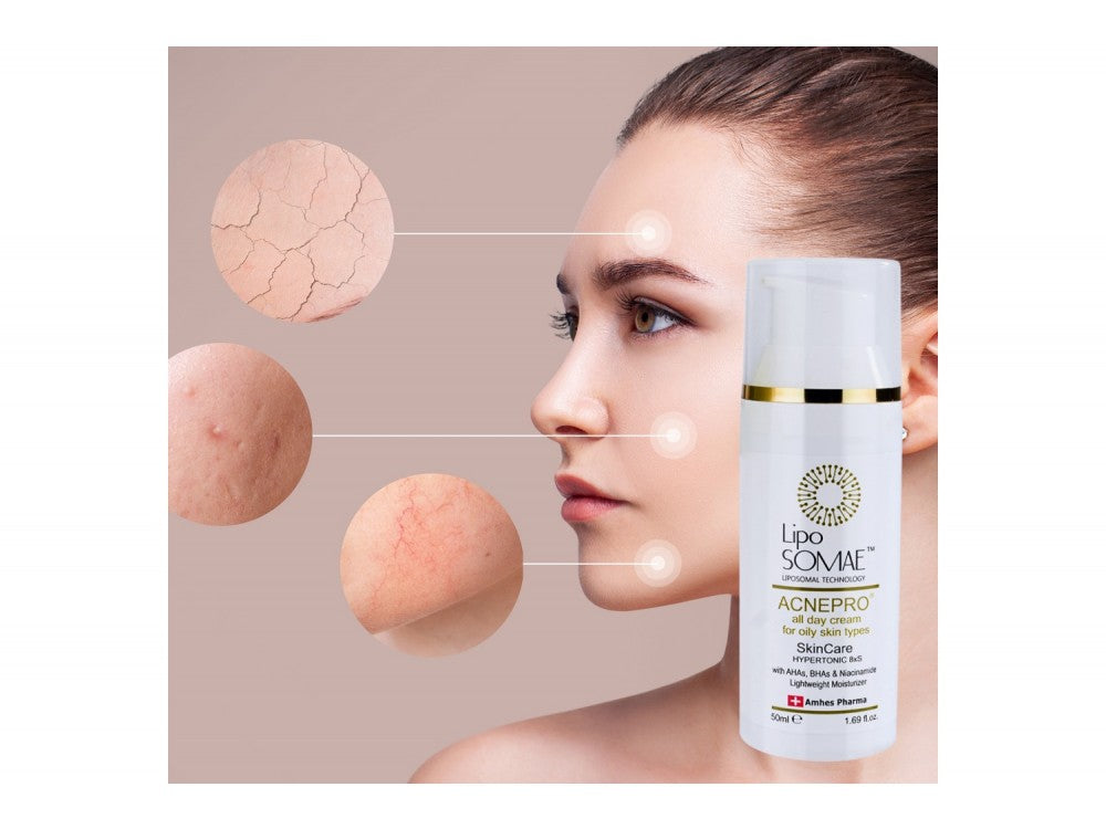 LipoSOMAE Acnepro Day Face Cream 50ml – Niacinamide, Salicylic Acid, Anti-Acne – view 2