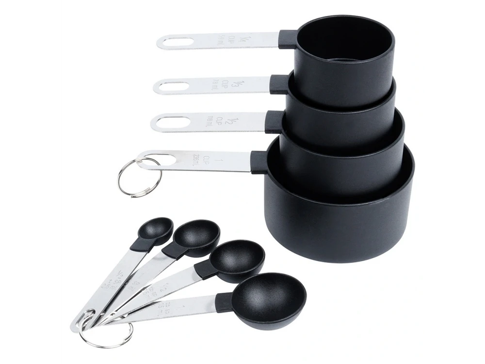 Vilde 8-Piece Measuring Cups & Spoons Set – Stainless Steel Handles, Ring-Linked – view 2