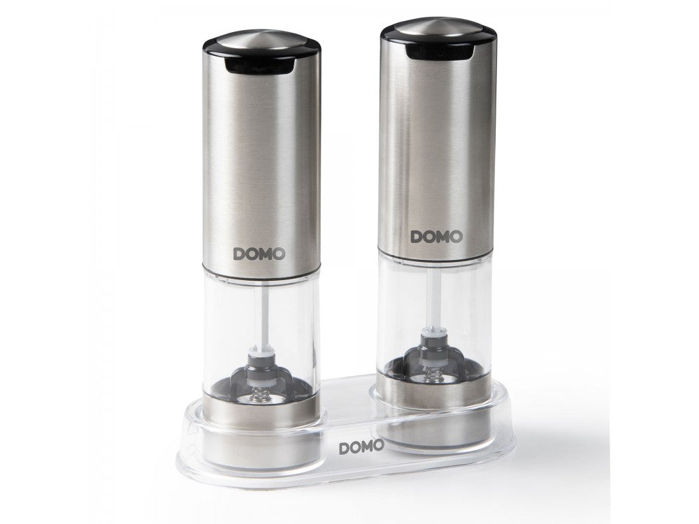 DOMO Electric Salt & Pepper Mills Set – USB-C Rechargeable, LED Light, Stainless Steel – view 2