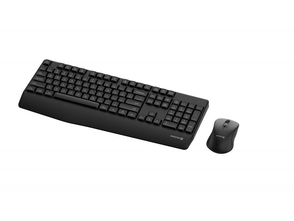 Swissten Wireless Office Set – Keyboard + Mouse, Single Nano USB Receiver, Czech Layout – view 2