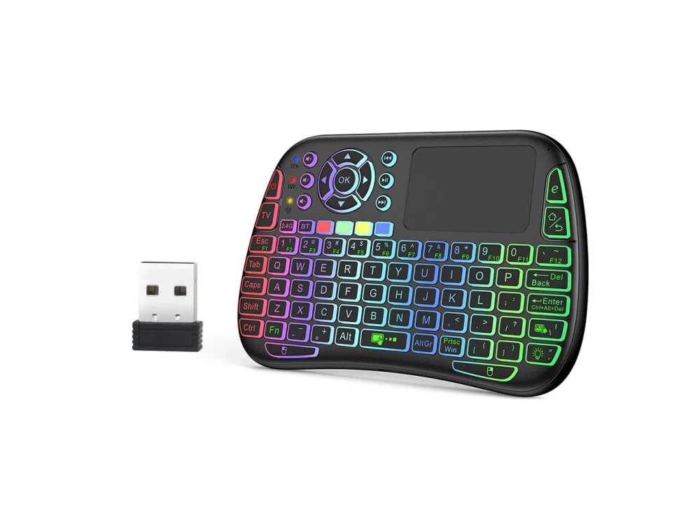 AJ Mini Wireless Keyboard RGB Backlit with Touchpad – Smart TV, Android, Smartphone – view 2