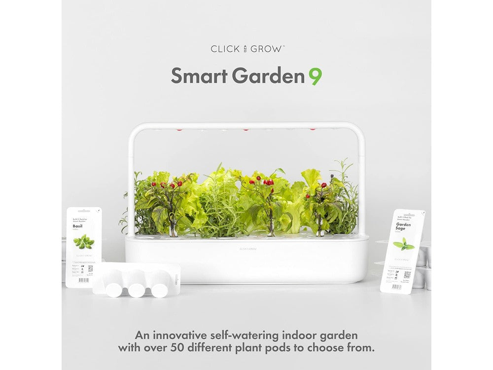 Click & Grow Smart Garden 9 Pro – App-Controlled Indoor Planter with 3 Basil Pods, White – view 2