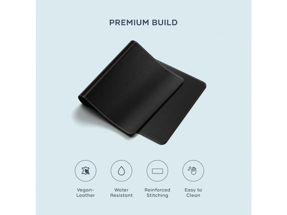 Satechi Vegan Leather Desk Mat XL 68×31.5cm – Waterproof, Black – view 2