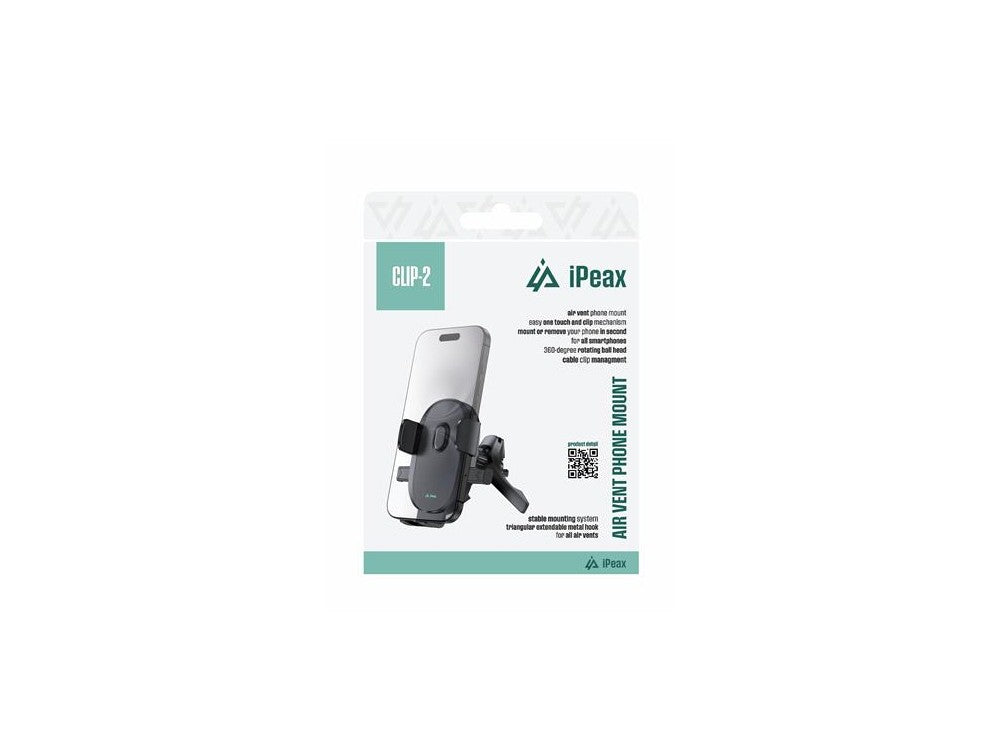 iPEAX CLIP-2 Air Vent Car Phone Mount with Adjustable Clamps – Black – view 2