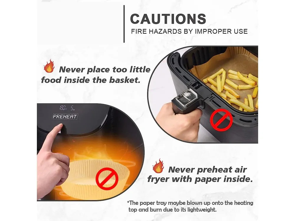 AJ Air Fryer Disposable Paper Liners 20cm Round – Non-Stick, 50-Pack – view 2