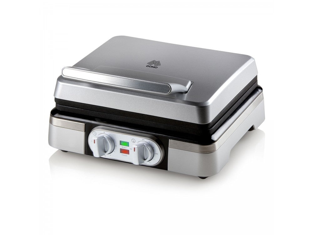 DOMO Waffle Maker XL DO9149W – 1520W, Adjustable Thermostat, 2 Brussels Waffles, BPA-Free – view 2