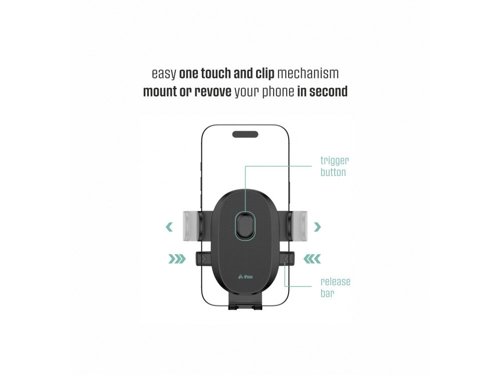 iPEAX CLIP-1 Car Dashboard / Windshield Smartphone Mount with Adjustable Arm – view 2