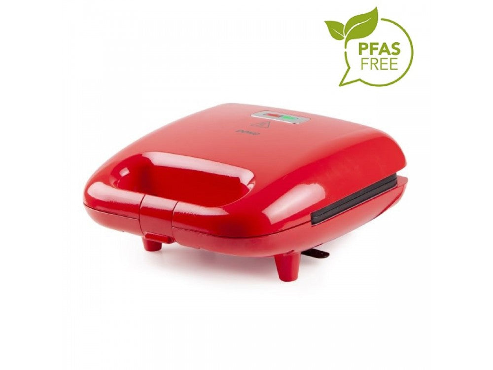 DOMO Snack Party 5-in-1 – Toaster / Snack Maker, 5 Removable Plates, PFAS-free, Red – view 2