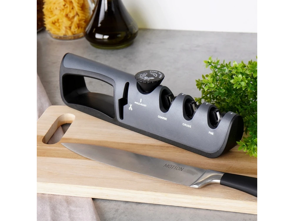 Vilde Premium Manual Knife Sharpener – 4-Stage, Non-Slip Base, Black – view 2
