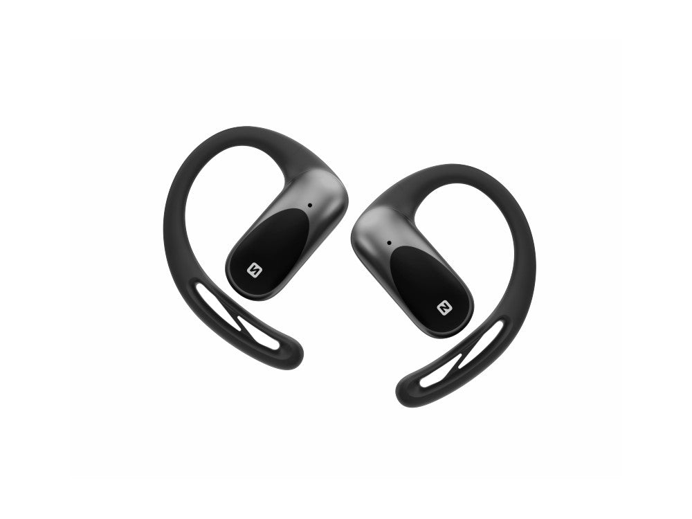 Swissten Run Open-Ear Bluetooth 5.4 Earphones – IP54, AAC, 5h + 40h Case, 8g, Black – view 2