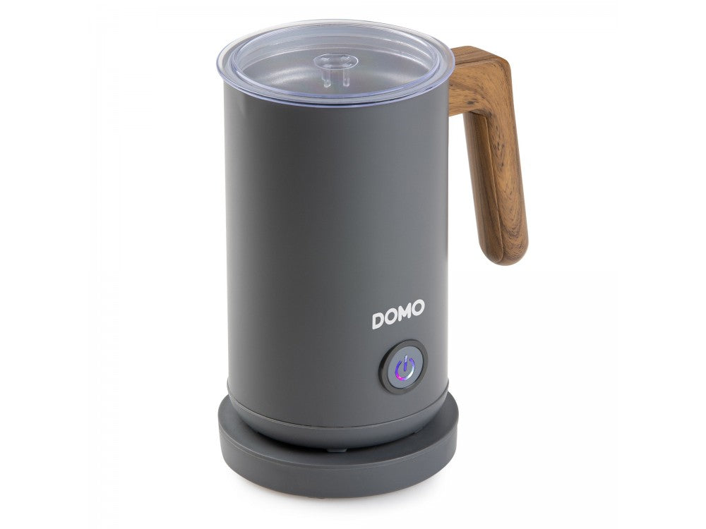 DOMO Wood You Milk Frother – Hot or Cold Foam, 150ml / 300ml, Matt Grey – view 2