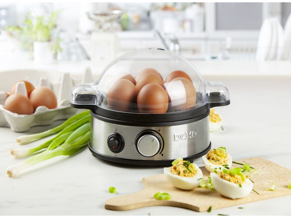 DOMO Egg Boiler 7-Egg 400W – 3 Hardness Levels, Audio Alert, Inox – view 2