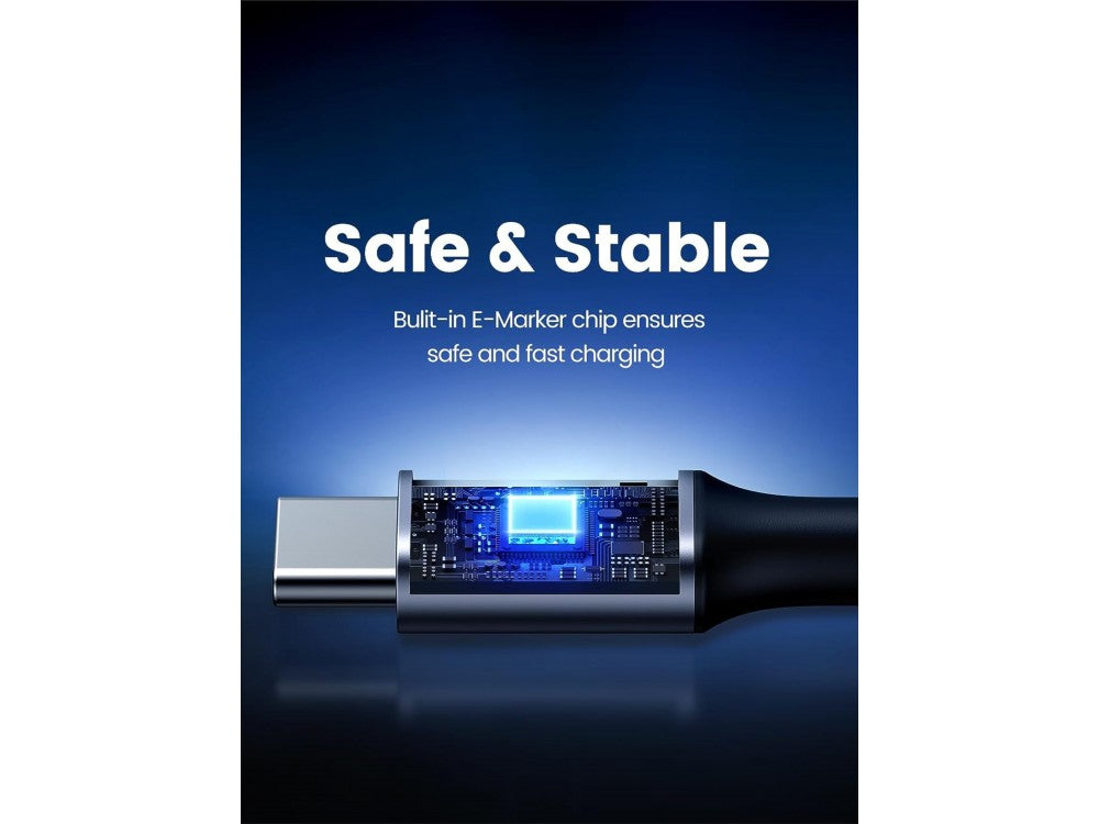 Swissten Arcade USB-C to USB-C 90° Right Angle Cable 2m 100W – Nylon Braided, Black – view 2