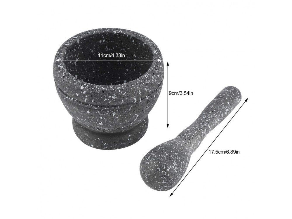 AJ Mortar & Pestle Set – Food-Safe Plastic, 10x9cm, Grey – view 2