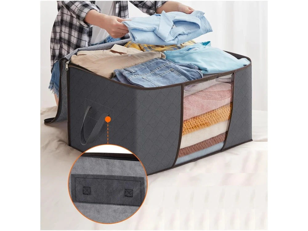 AJ Clothes Storage Organizer Bag 75L – 58x39x33cm, Dark Grey – view 2