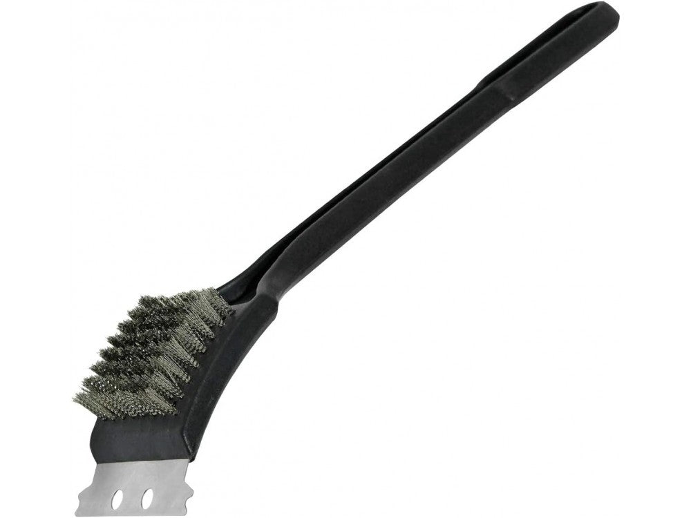 AJ BBQ Cleaning Brush with Scraper, 30cm – Stainless Wire, Black – view 2