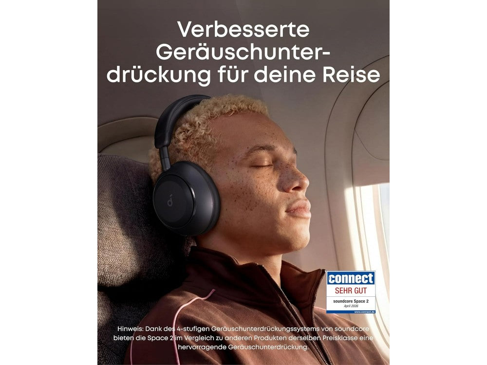 Anker Soundcore Space 2 Bluetooth Headphones with Adaptive Noise Cancelling, Black – view 2