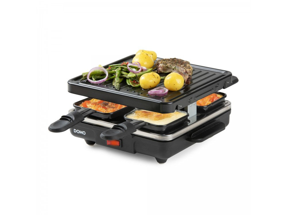 DOMO Just Us Raclette Grill DO9147G – 600W Cast Iron, 4 Pans, PFAS-Free – view 2