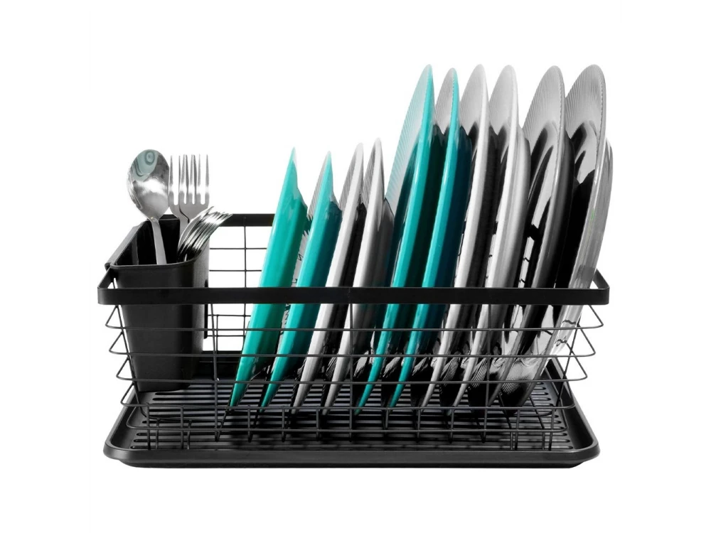 Vilde Dish Drying Rack Metal 36×30×14.5cm – Industrial Black – view 2