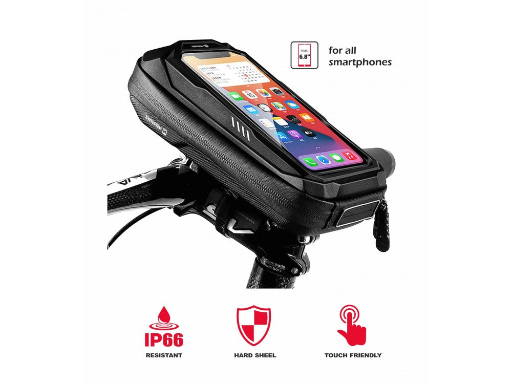 Swissten Bike Frame Bag – Smartphone Window, Waterproof Cover – view 2