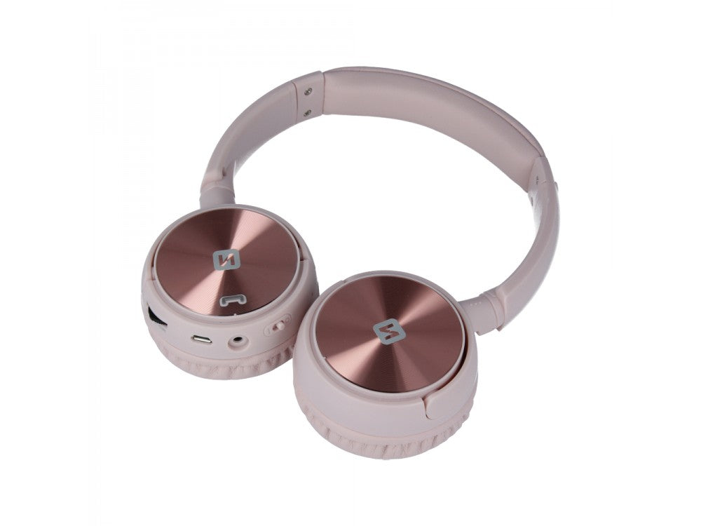 Swissten Trix Bluetooth Headphones with FM Radio & microSD – Pink – view 2